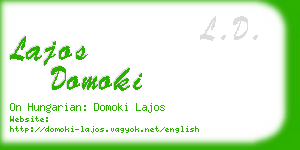 lajos domoki business card